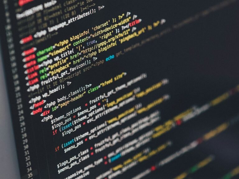 Close-up of PHP code displayed on a computer monitor
